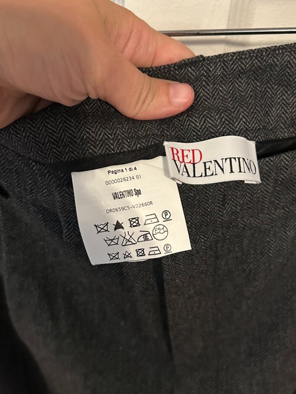 Valentino Wool Trousers | Charcoal Grey | Fits Size 4-6 | Good Condition